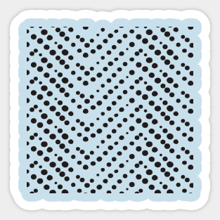 Monochrome Chevron Dots Pattern Sticker